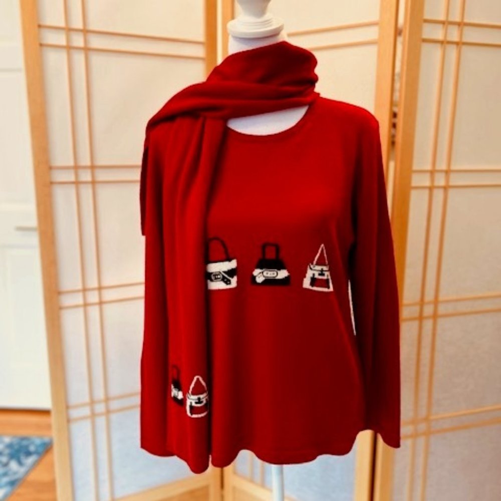 Un Jour Ailleurs Sweater w/Scarf- Size 2